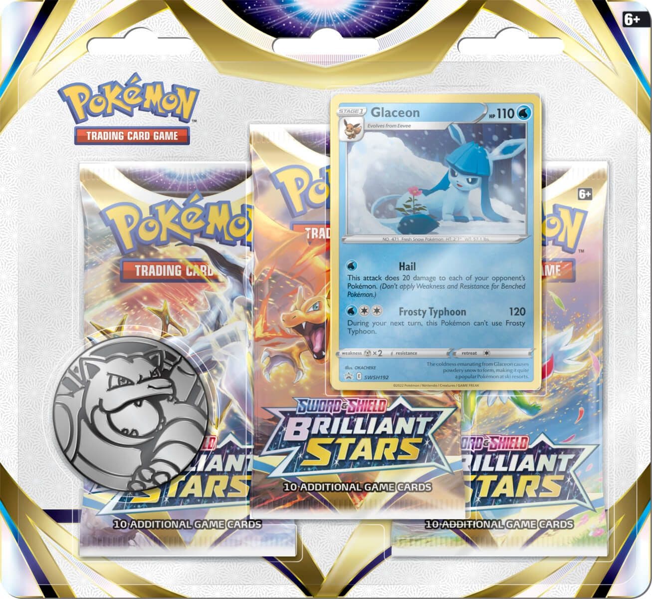 Pokemon Brilliant Stars 3 Booster Pack Blister Glaceon