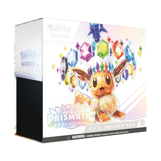 Pokémon TCG Prismatic Evolutions Elite Trainer Box featuring Eevee