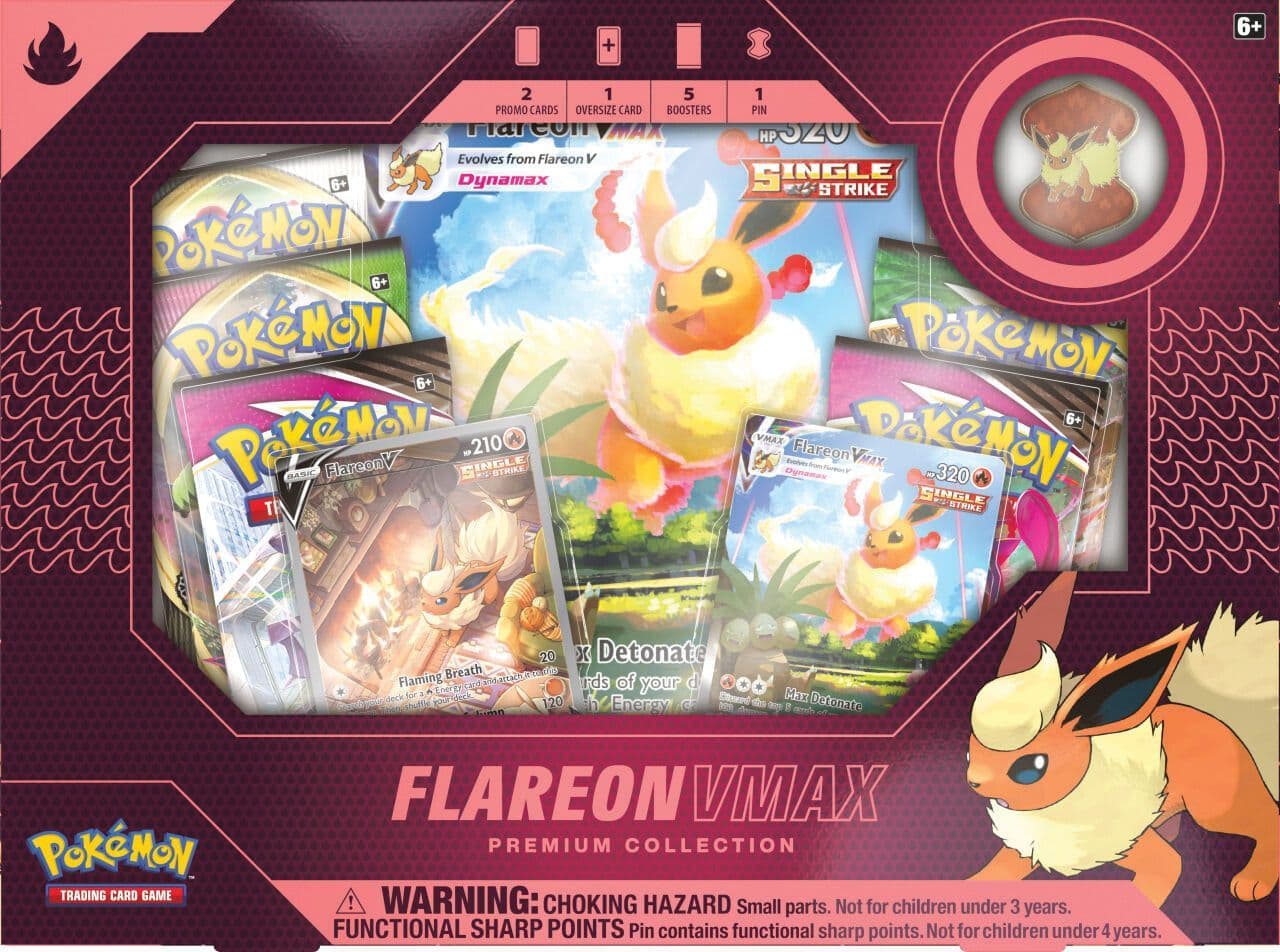 Pokemon Flareon VMAX Premium Collection Box