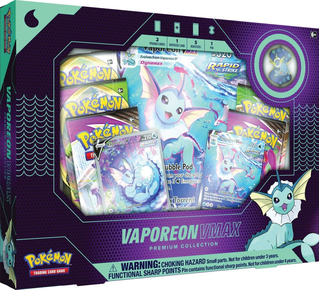 Pokemon Vaporeon VMAX Premium Collection Box