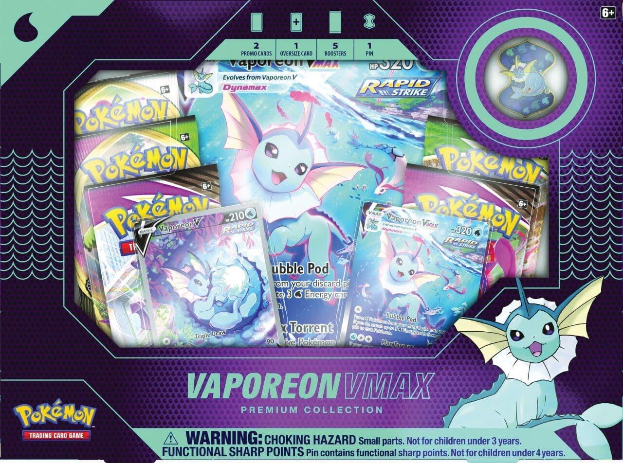 Pokemon Vaporeon VMAX Premium Collection Box