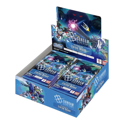 RichRevived Gundam Card Game Eternal Nexus EB01 extra booster display box featuring SD Gundam artwork