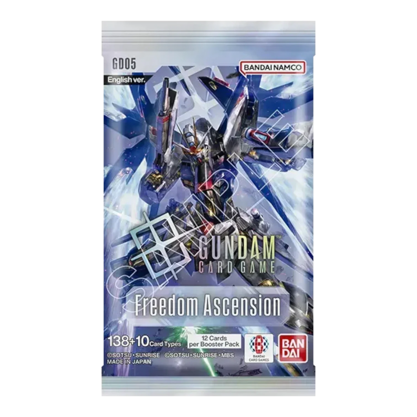 RichRevived Gundam Card Game Freedom Ascension GD05 booster pack featuring Strike Freedom Gundam artwork