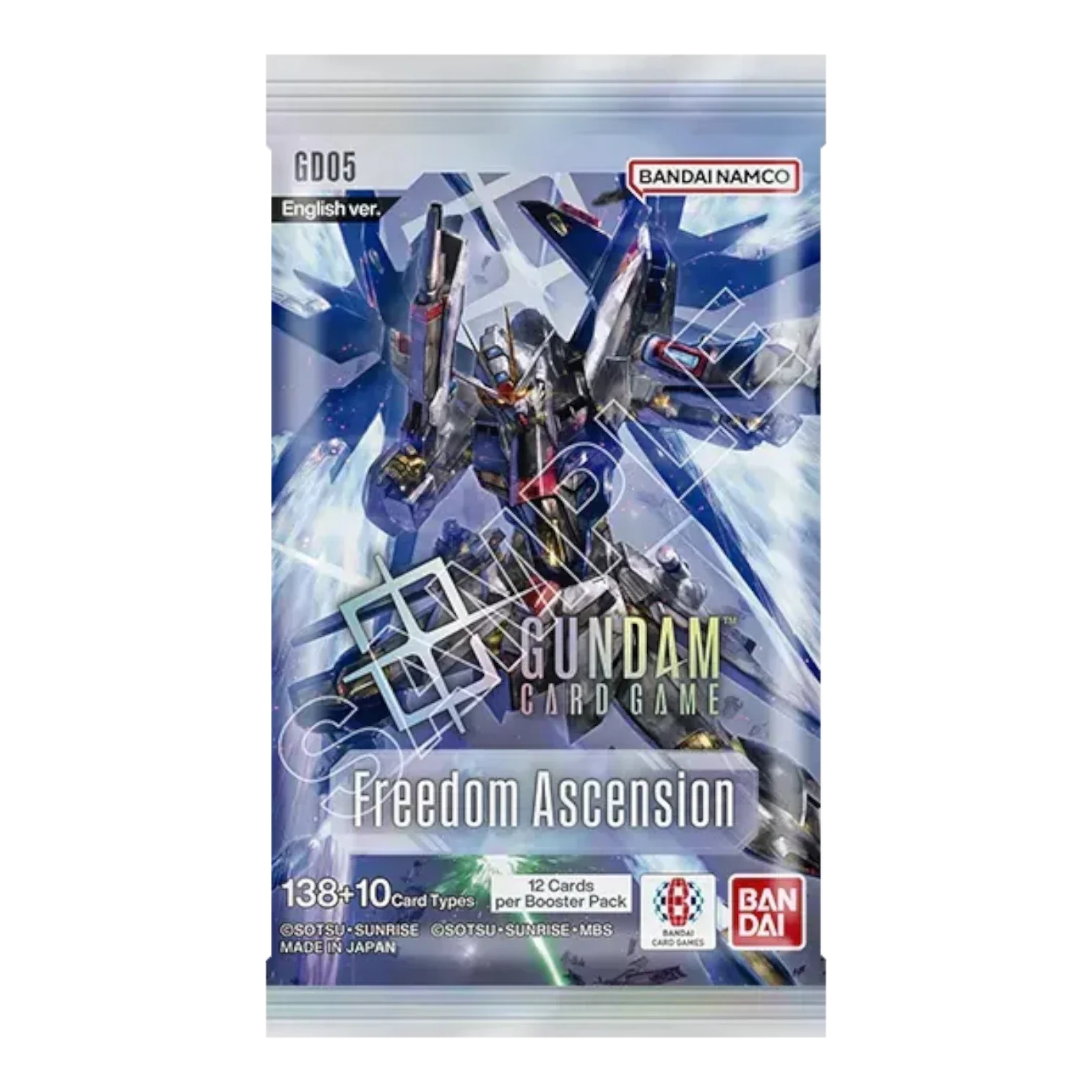 RichRevived Gundam Card Game Freedom Ascension GD05 booster pack featuring Strike Freedom Gundam artwork