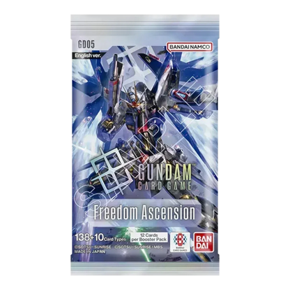 RichRevived Gundam Card Game Freedom Ascension GD05 booster pack featuring Strike Freedom Gundam artwork