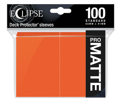 Ultra PRO Eclipse Matte Standard Sleeves (100) - Pumpkin Orange