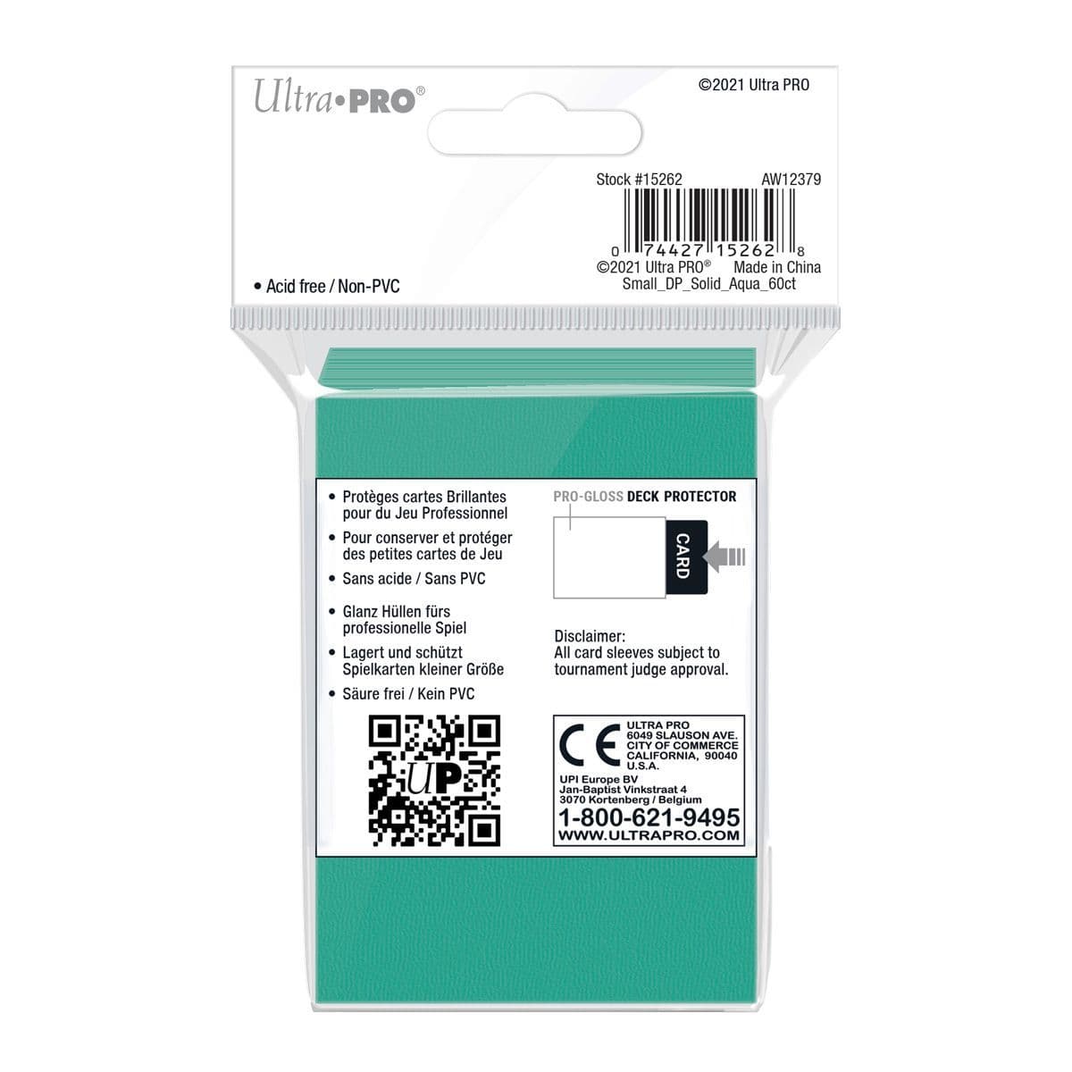 Ultra PRO Gloss Aqua Small Deck Protector Sleeves (60)