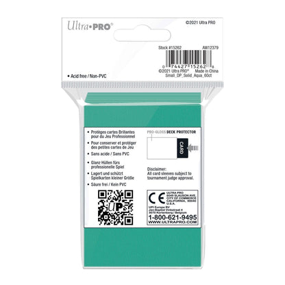 Ultra PRO Gloss Aqua Small Deck Protector Sleeves (60)