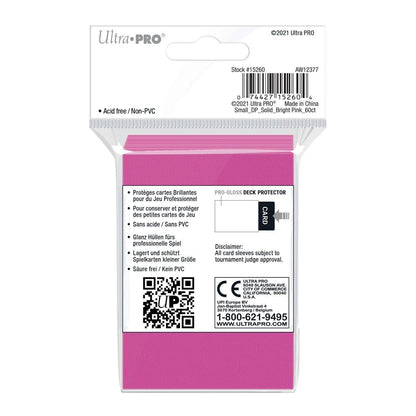 Ultra PRO Gloss Bright Pink Small Deck Protector Sleeves (60)
