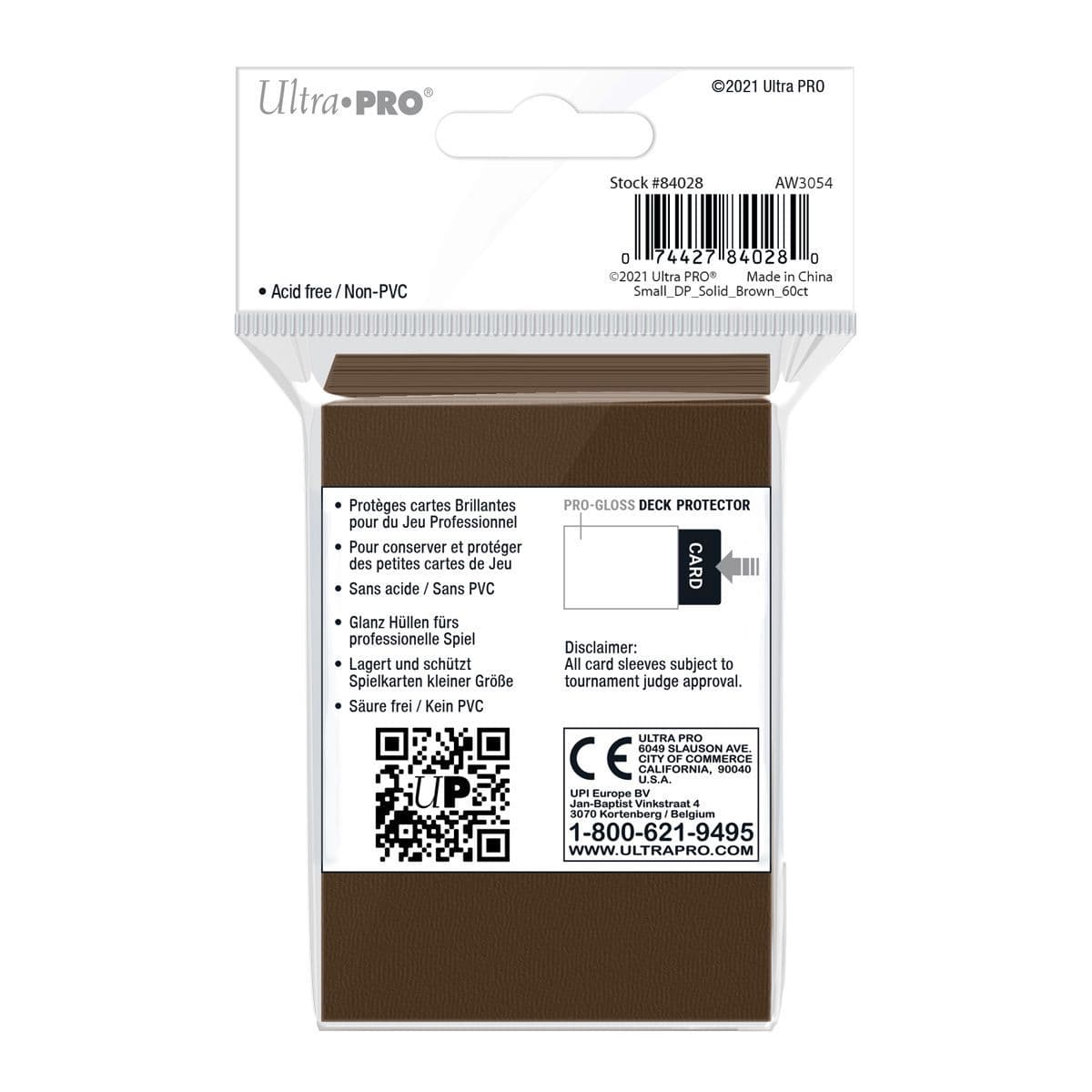 Ultra PRO Gloss Brown Small Deck Protector Sleeves (60)