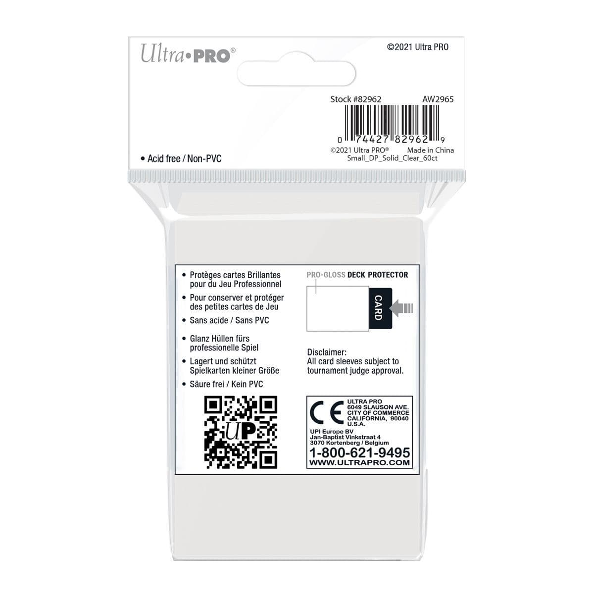 Ultra PRO Gloss Clear Small Deck Protector Sleeves (60)