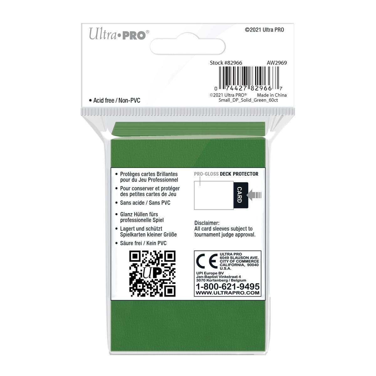 Ultra PRO Gloss Green Small Deck Protector Sleeves (60)