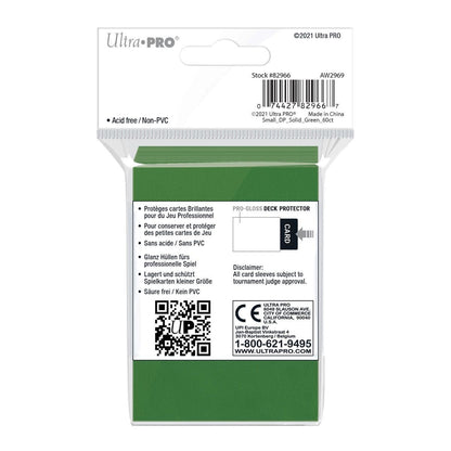 Ultra PRO Gloss Green Small Deck Protector Sleeves (60)