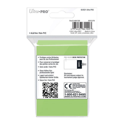 Ultra PRO Gloss Lime Green Small Deck Protector Sleeves (60)