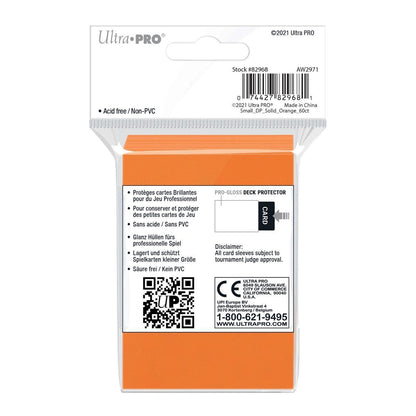 Ultra PRO Gloss Orange Small Deck Protector Sleeves (60)