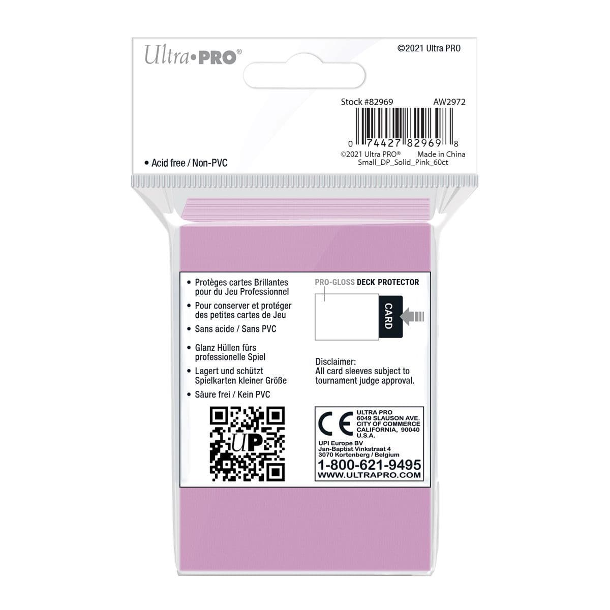 Ultra PRO Gloss Pink Small Deck Protector Sleeves (60)