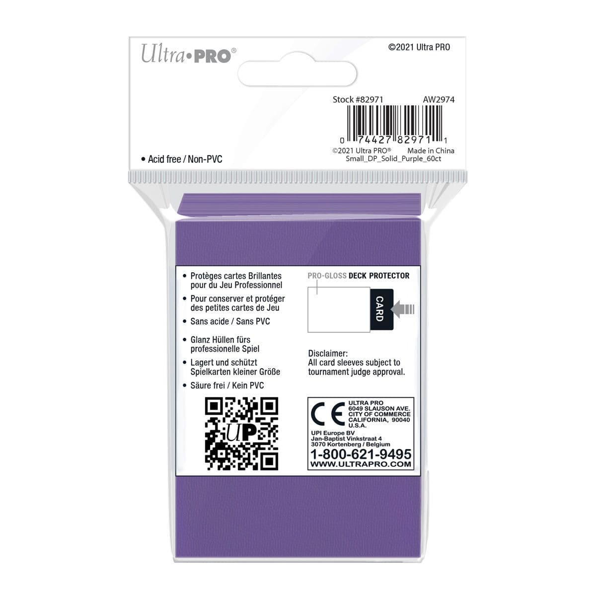 Ultra PRO Gloss Purple Small Deck Protector Sleeves (60)