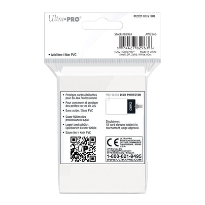 Ultra PRO Gloss White Small Deck Protector Sleeves (60)