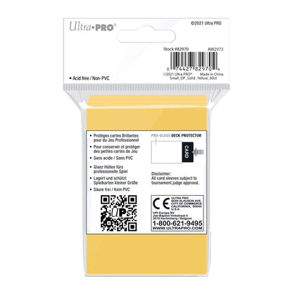 Ultra PRO Gloss Yellow Small Deck Protector Sleeves (60)