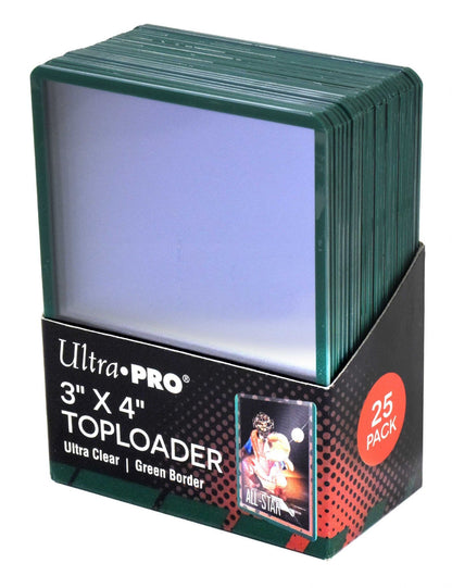 Ultra PRO Green Border Toploaders (3" x 4") (25)