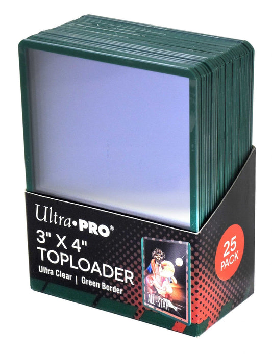 Ultra PRO Green Border Toploaders (3" x 4") (25)