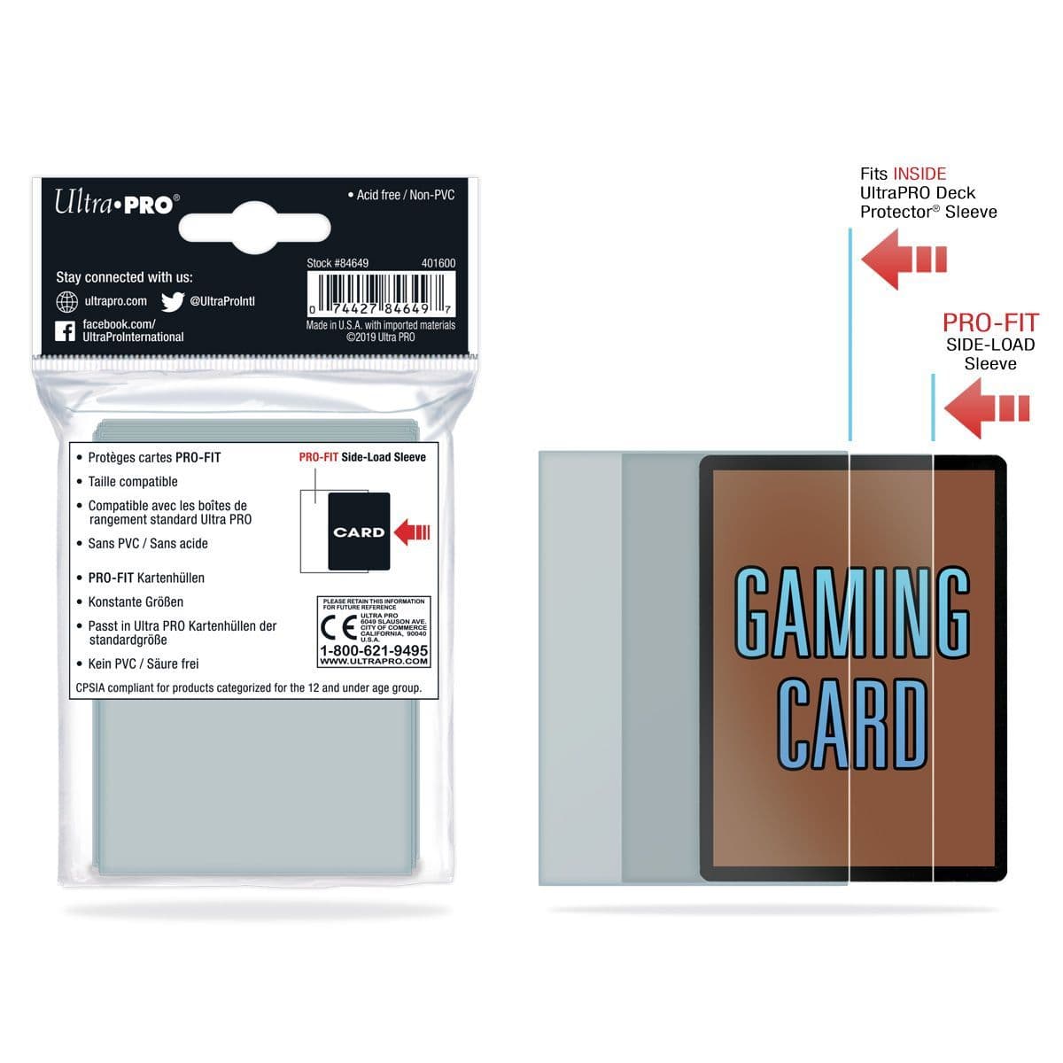 Ultra PRO PRO-FIT Standard Sideload Card Sleeves (100)