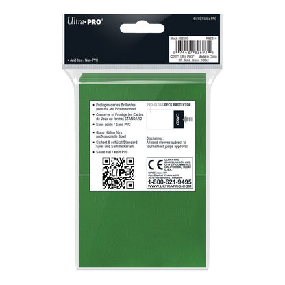 Ultra PRO Pro-Gloss Standard Deck Protectors Green (100)