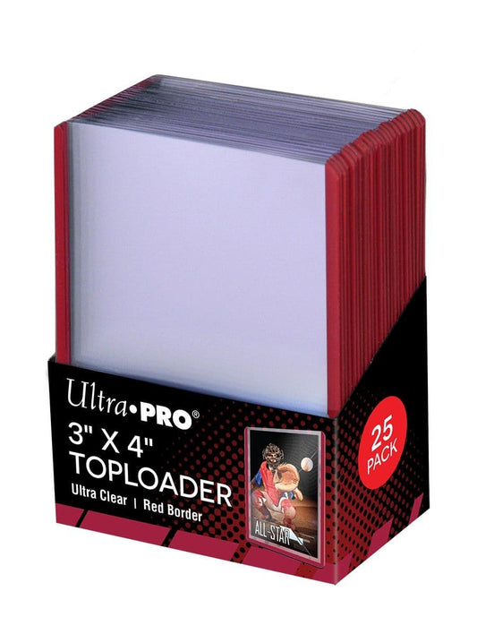 Ultra PRO Red Border Toploaders (3" x 4") (25)