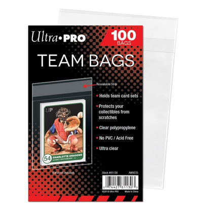 Ultra PRO Team Bags Resealable Sleeves (100)